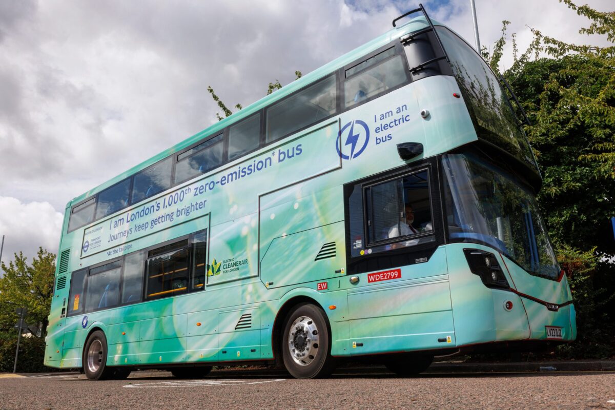 London reaches major milestone with more than 1,000 zero emission buses